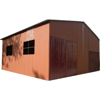 Přístřešek na auto 32. Plechová garáž 8 x 8 m