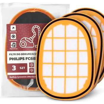 Filtr do vysavače 3x FILTR do VYSAVAČE Philips FC6826 Vzduchový Omyvatelný Náhradní EM-W