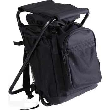 turistický batoh Batoh se stoličkou ČERNÝ