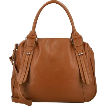 Kabelka Módní dámská kožená kabelka do ruky Hannah, koňaková