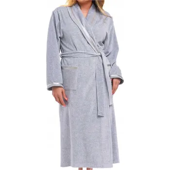 Dámský župan Elegantní dámský župan velurový DOCTOR NAP 1078 šedý XXL