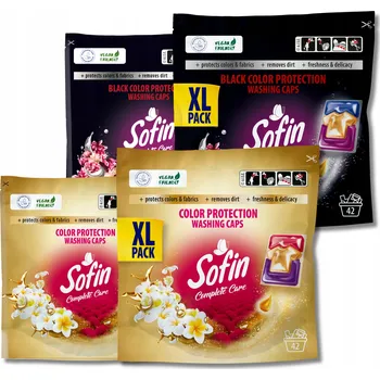 Kapsle na praní Sofin Kapsle na Praní Barev Tmavého Černého MIX 66x2 + Dárek