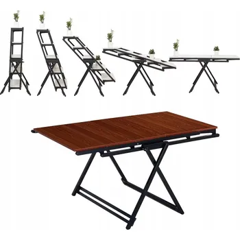 Jídelní stůl Obdélníkový rozkládací stůl Hedo 150 x 80 x 77 cm, odstíny hnědé a růžové