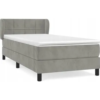 Postel Čalouněná jednolůžková postel VidaXL 80x200 cm, bílá / šedé odstíny