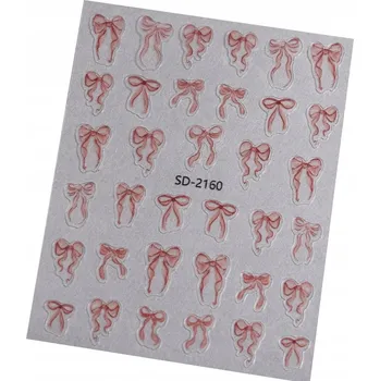 samolepka Samolepky na nehty Hnědé Stužky Mašličky S184