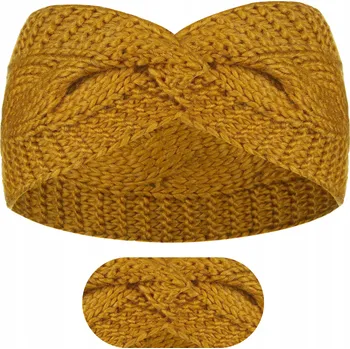 Čelenka DÁMSKÁ ZIMNÍ PODZIMNÍ PLETENÁ ČELENKA 11cm Česká výroba MAJKA MEDOVÁ