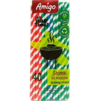 Jednorázové nádobí Brčka na pití Amigo 40 ks