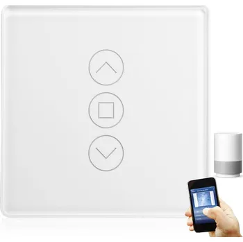 vypínač DOTYKOVÝ SPÍNAČ OVLADAČ PRO ROLETY SKLENĚNÝ WiFi Tuya SMART