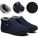 ZIMNÍ IZOLOVANÉ BOTY VODĚODOLNÉ SNĚŽNÉ BOTY NÁMOŘNICKÁ MODRÁ KOTNÍKOVÉ BOTY NAD KOTNÍK