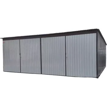 Zahradní stavba 21. Plechová garáž 6 x 6 m