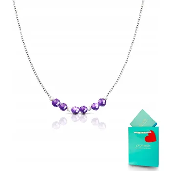 Náhrdelník Stříbrný náhrdelník s ametystem řetízek ametysty šperky stříbro 925