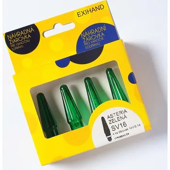 Žárovka Blistr 4 žárovky Asteria zelená 14V/0,1A