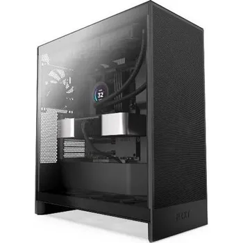 PC skříň Rozbaleno - NZXT skříň H7 Flow edition / ATX / 3x 120 mm fan / USB-C / 2x USB / prosklená bočnice / mesh panel / černá
