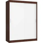 Šatní skříň posuvná 150 cm CLP MONO wenge/bílá 120800587