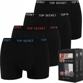 Boxerky TOP SECRET Pánské bavlněné boxerky 4 kusy, velikost XL