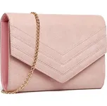 Miss Lulu Elegantní večerní kabelka psaníčko LP1963 růžová