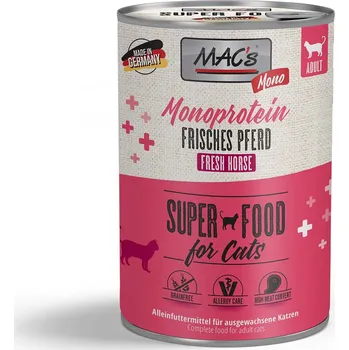 Krmivo pro kočku MAC's Cat Mono čerstvé koňské maso 6 × 400 g