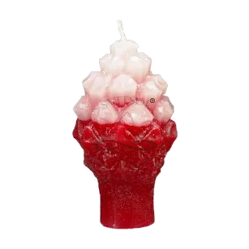 Svíčka Svíčka Šiška malá červená – ručně vyráběná, vanilka & jahoda,...
