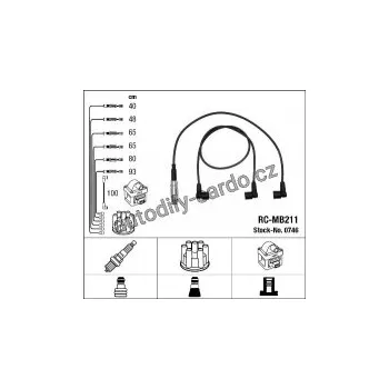 Zapalovací kabel Sada kabelů pro zapalování NGK RC-MB211 - MERCEDES-BENZ