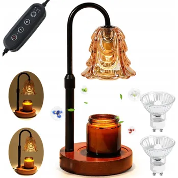 Stojací lampa LAMPA NA ROZPOUŠTĚNÍ VONNÝCH SVÍČEK SE STÍNIDLEM + 2 ŽÁROVKY - POHODLNÉ POUŽITÍ