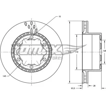 Brzdový kotouč Brzdový kotouč TOMEX Brakes TX 73-44