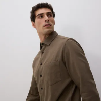 Pánská košile Reserved - Bavlněná košile regular fit - tmavě zelená - 116GT-79M - 116GT-79M-M