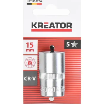 Gola hlavice Nástrčná hlavice (ořech) 15mm 1/2" KREATOR KRTH30706