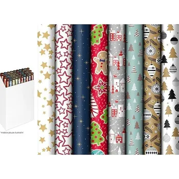 Balící papír MFP vánoční, role 500 x 70 cm, mix č. 12 - 1 ks (náhodný motiv)