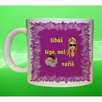 hrnek líbáš lépe než vaříš 75 ml (Hrneček profese líbáš vaříš)