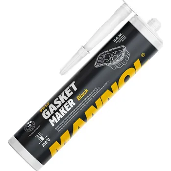 Tmel Mannol Gasket Maker Black 9912 - 310ml (Vysoce odolný tmel, který tvrdne při pokojové teplotě a poskytuje vynikající těsnění v extrémních podmínkách)