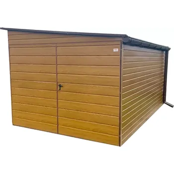 Přístřešek na auto 46D. Garáž plechová 3 x 5 m