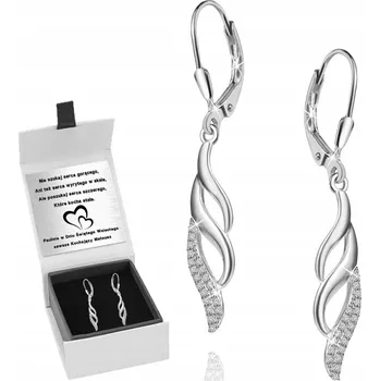 Náušnice STŘÍBRNÉ NÁUŠNICE DLOUHÉ VISACÍ S GRAVÍROVÁNÍ