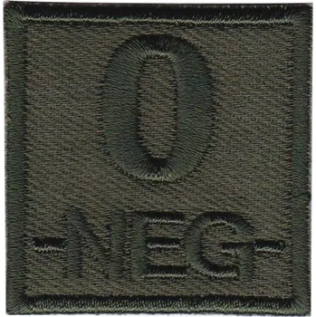 Nášivka Nášivka krevní skupina 0 NEG bojová