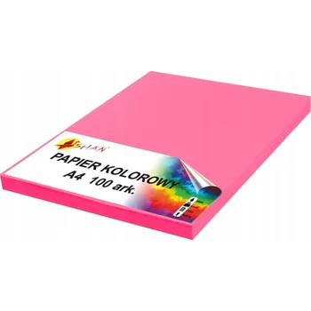Papír pro tiskárny Barevný papír A4 80g růžový neonově fluorescenční 100 listů