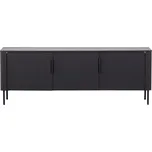 Matně černý TV stolek z borovicového dřeva 154x56x44 cm Gunnar – WOOOD ID_1823152
