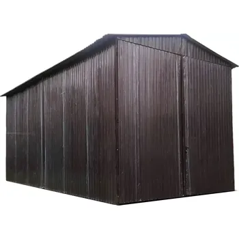 Přístřešek na auto 47. Plechová garáž 4 x 10 m