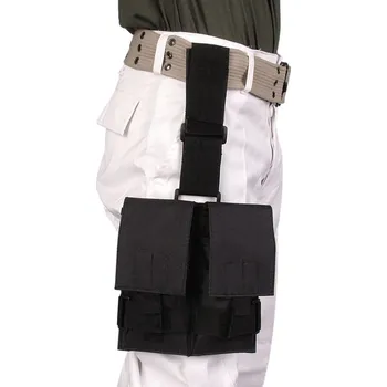 Taktická stehenní dvoj-sumka černá