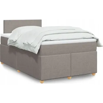 Postel Čalouněná jednolůžková postel VidaXL 120x200 cm, béžové odstíny