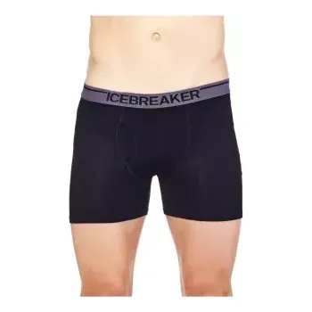 Pánské termo spodní prádlo Icebreaker Mens Anatomica Boxers wFly, Black