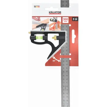 Úhloměr Kombinovaný úhelník 300 mm KREATOR KRTH70601