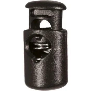 Brzdička na šňůrku jeden otvor ČERNÁ