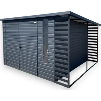 Zahradní domek P5. Kůlna na nářadí 3,5×3 s kůlnou na dřevo