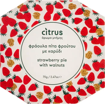 Tradiční chioská oplatka s jahodami a vlašskými ořechy 70g CITRUS