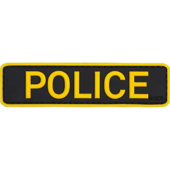 Nášivka Nášivka POLICIE yellow velcro 3D PVC