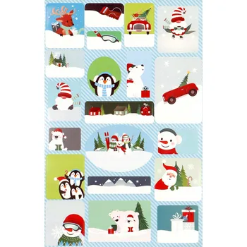 Vánoční dekorace Vánoční nálepky na podepisování dárků, 2 archy