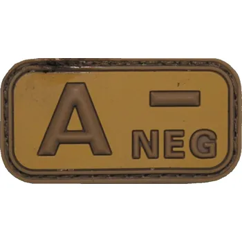 Nášivka 3D PVC A- NEG pouštní