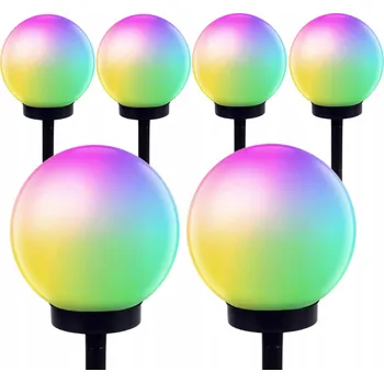 Venkovní osvětlení SOLÁRNÍ ZAHRADNÍ SVÍTIDLA KOULE RGB SOLÁRNÍ LAMPA DO ZAHRADY KOULE ZAHRADNÍ 6 KS