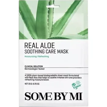 Pleťová maska Some By Mi Sada zklidňujících masek s aloe vera Real Aloe (Soothing Care Mask) 20 x 20 g + 2 měsíce na vrácení zboží