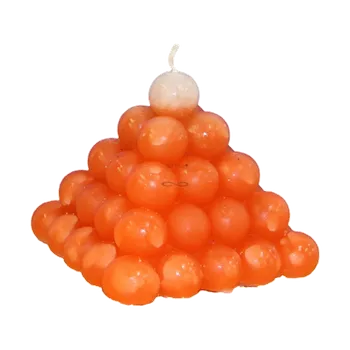 Svíčka Reliéfní svíčka PYRAMIDA PERLY – třpytivá ruční práce z Králo...