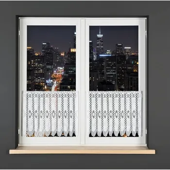 Záclona Dekorační metrážová vitrážová záclona IRENA bílá výška 50 cm různé rozměry MyBestHome Rozměr: 160 cm ZBYTKOVÁ METRÁŽ